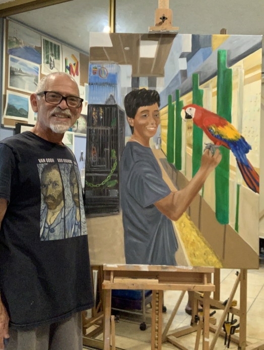 Ari With Macaw